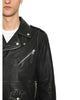Calvin Klein Men's Black Vintage Leather Biker Jacket