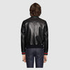 GUCCI Leather jacket with Web