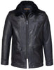 Schott Nyc Waxy Buffalo Car Coat with Mouton Collar
