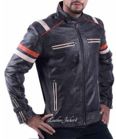 Retro-2 Vintage Motorcycle Jacket Distressed Leather