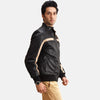 Cafe Racer Danson Black Leather Bomber Jacket