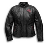 Harley Davidson Women's Scroll Skull 3-in-1 Leather Jacket Free Ship