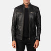 Cafe Racer Mack Black Leather Biker Jacket