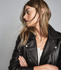 REISS GEO LEATHER BIKER JACKET