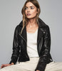 REISS GEO LEATHER BIKER JACKET