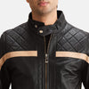 Cafe Racer Danson Black Leather Bomber Jacket