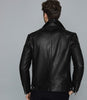 REISS MIMO LEATHER BIKER JACKET BLACK