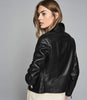 REISS GEO LEATHER BIKER JACKET