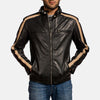 Cafe Racer Jack Black Leather Biker Jacket