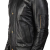 Cafe Racer Tea House Black Leather Biker Jacket
