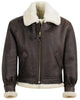 Schott NYC Classic B-3 Sheepskin Leather Bomber Jacket