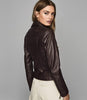REISS GEO LEATHER BIKER JACKET