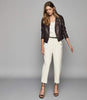 REISS GEO LEATHER BIKER JACKET