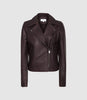 REISS GEO LEATHER BIKER JACKET