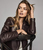 REISS GEO LEATHER BIKER JACKET