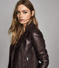 REISS GEO LEATHER BIKER JACKET