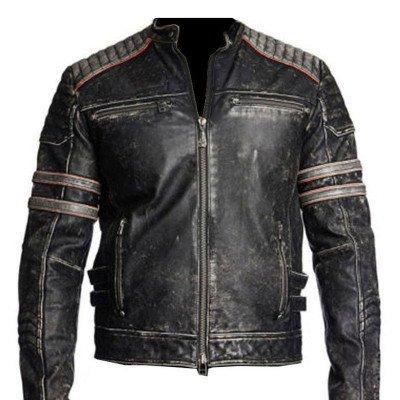 Retro 1 Biker Leather Jacket For Men
